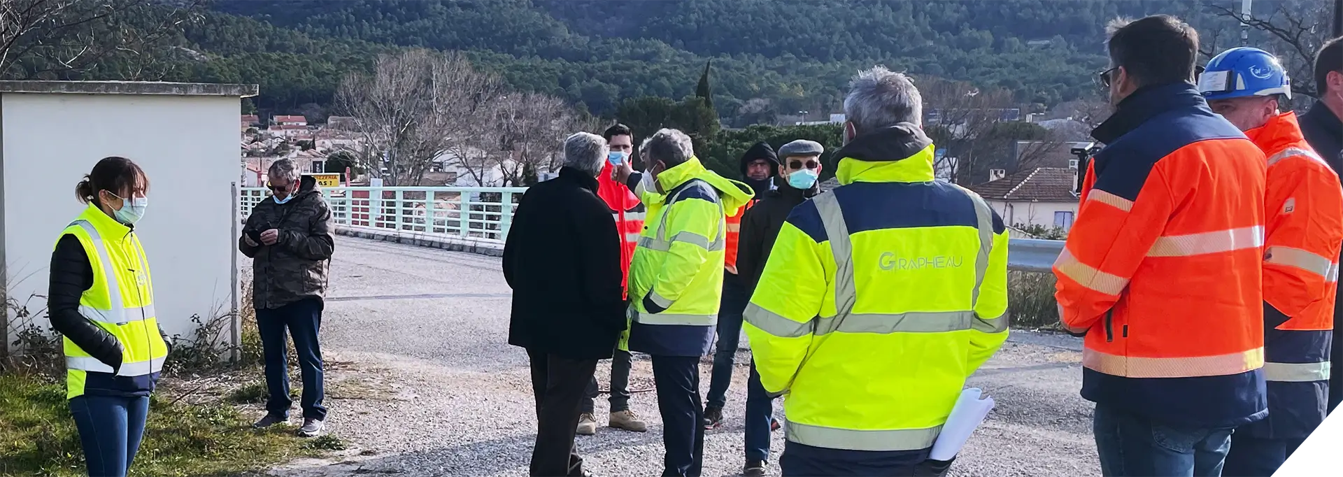 Notre pole Ingénierie en réunion de chantier de maîtrise d'oeuvre